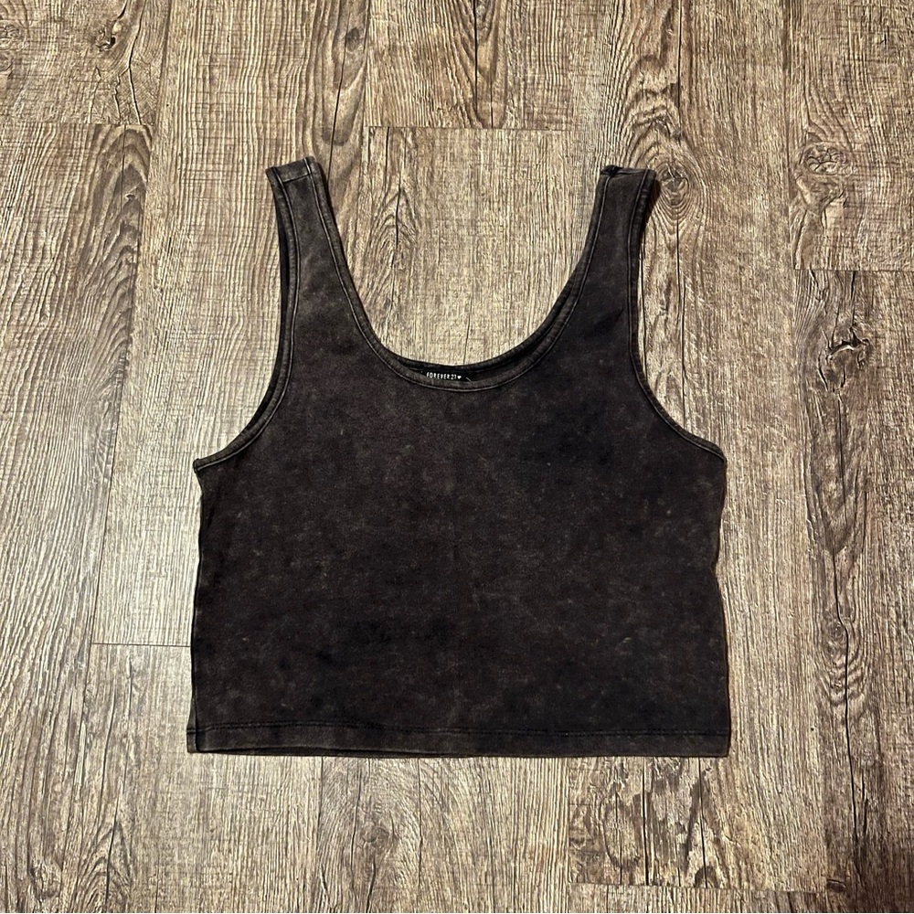 Forever 21 Dark Grey Crop Top